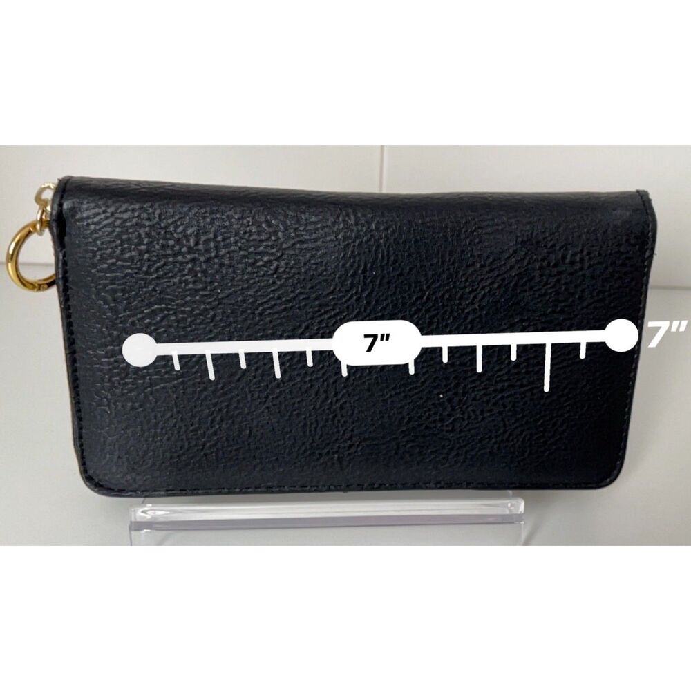 Steve Madden faux black leather zip around wallet - Picture 9 of 10